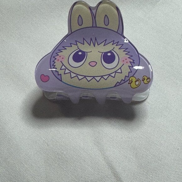 Mini Monster Hair Claw Clip, Pink Monster, 2 inches Wide - Picture 6 of 6